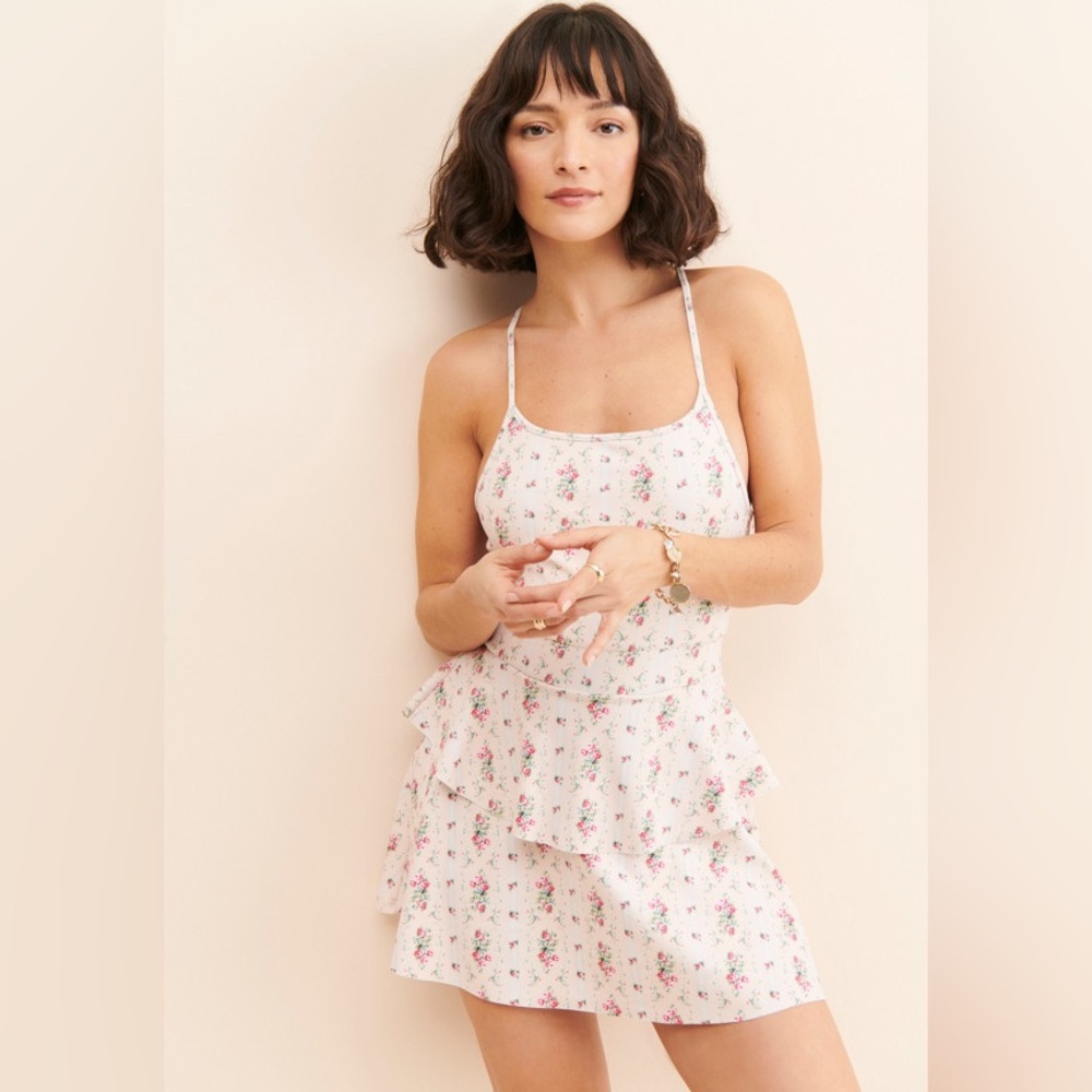 Love Shack Fancy Floral White Dress